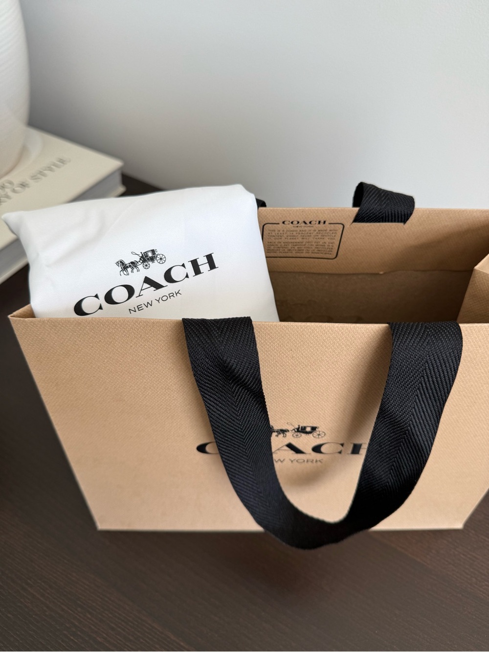 COACH Shopping Bag + White Dust Bag
